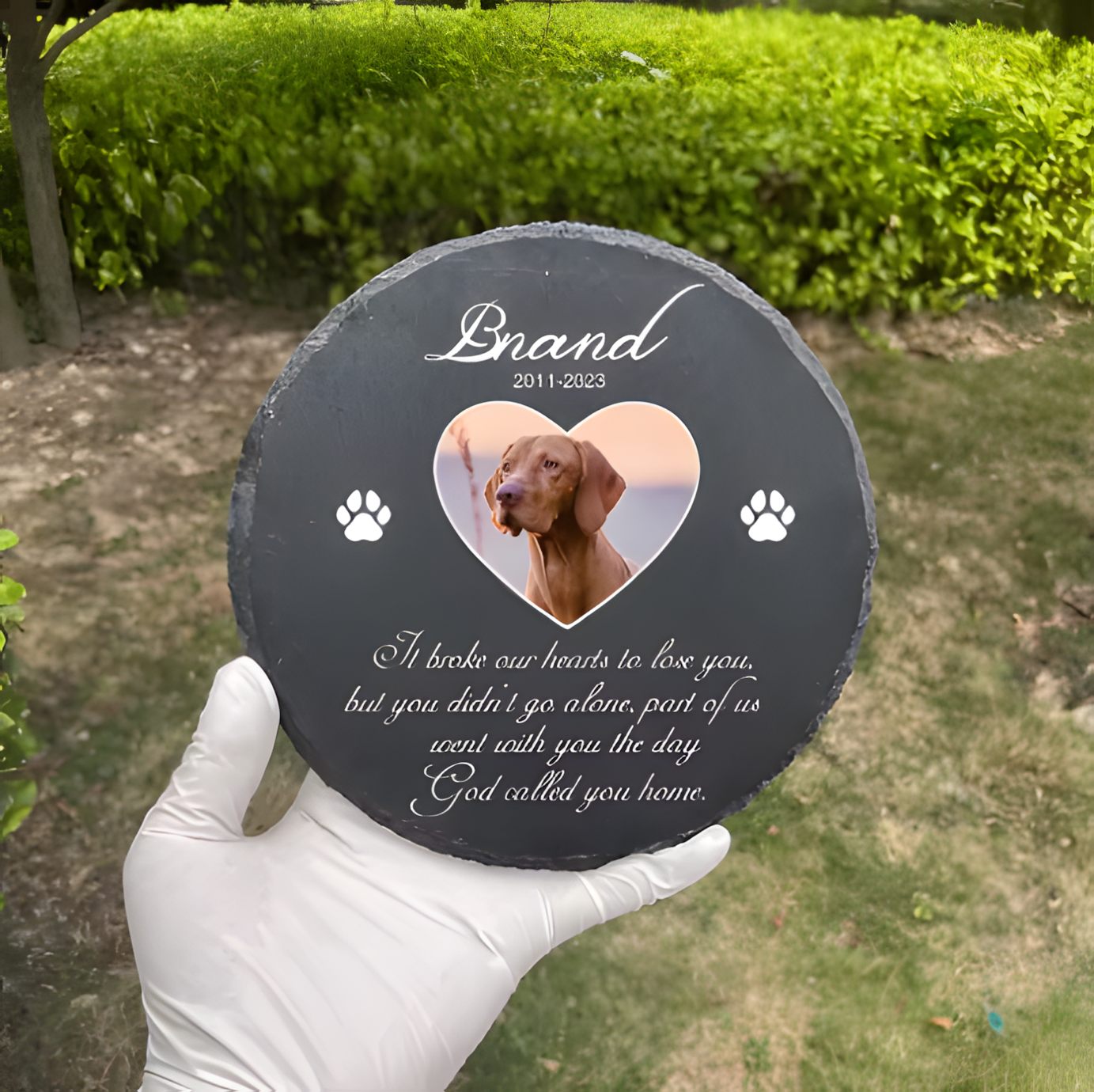 Resting Paws - Pet Memorial Stone